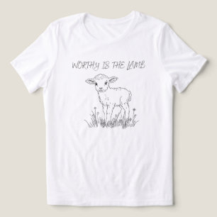 Camiseta Cristã Religiosa Digno é o Cordeiro