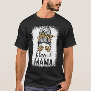 Camiseta Cristã Sangrenta Mãe Mensagem Bun Abençoada Mama M