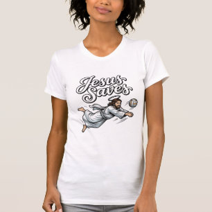 Camiseta Cristã Vintage Vôlei Jesus Salva