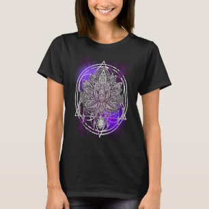 Camiseta Cristais de Lótus Flor de Vida Zen Hippie Geometri
