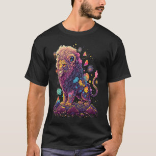 Camiseta Cristais Esotéricos de Leão Ilustração Fofa  1