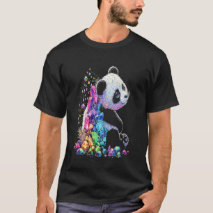 Camiseta Cristais Esotéricos de Panda Ilustração Fofa 3