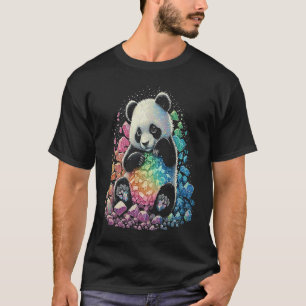 Camiseta Cristais Esotéricos de Panda Ilustração Fofa  4