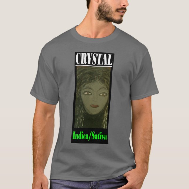 CAMISETA CRISTAL INDICA SATIVA (Frente)