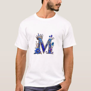 Camiseta Cristal Safira Real M Coroa Monograma