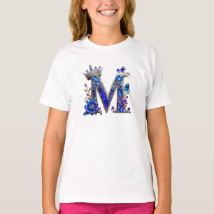 Camiseta Cristal Safira Real M Coroa Monograma