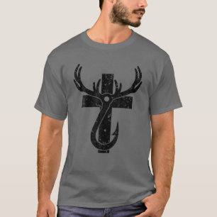 Camiseta Cristão Engraçado Caçando Presente Para Homens