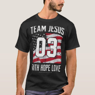 Camiseta Cristão - Equipe Jesus 03 Fé Esperança Amor 
