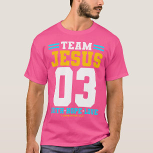 Camiseta Cristão - Equipe Jesus 03 Fé Esperança Amor