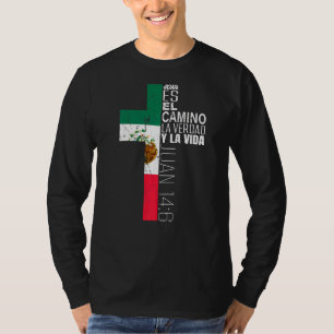 Camiseta Cristão Espanhol Jesus Bíblia Religiosa Verse Mexi