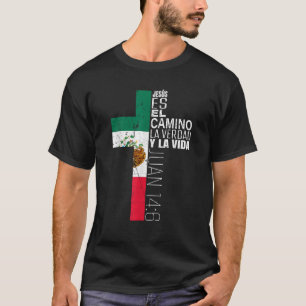 Camiseta Cristão Espanhol Jesus Bíblia Religiosa Verse Mexi