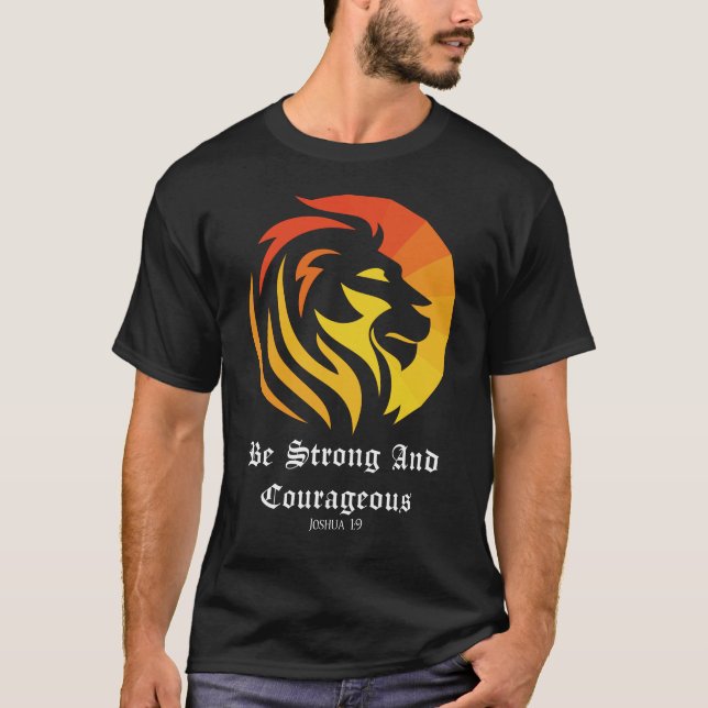 Camiseta Cristão/Fé seja forte e corajoso (Frente)