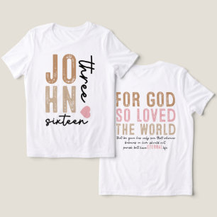 Camiseta Cristão Inspirador Para Deus Tão Amado