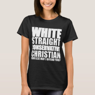 Camiseta Cristão Ofensivo Cristão Conservador do Hetero Bra