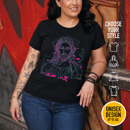 Camiseta Cristão Onda de Cristo Grade Anaglifo Jesus Cristo