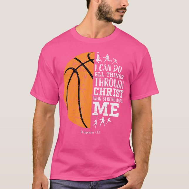 Camiseta Cristão Para Meninos Religiosos De Basquete (Frente)