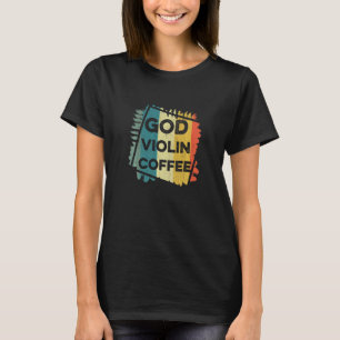 Camiseta Cristão Violinista Deus Café Igreja Culto Viol