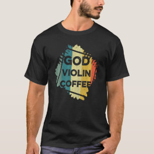 Camiseta Cristão Violinista Deus Café Igreja Culto Viol