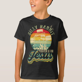 Camiseta Cristãos Coelho Retro-Bobo A Páscoa De Teto É Para