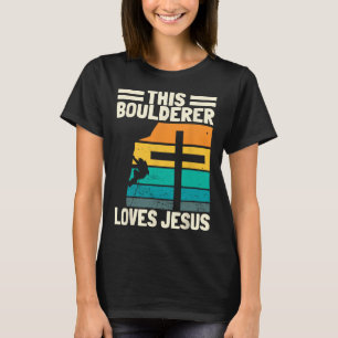 Camiseta Cristãos de Bouldering Escalador de Pedra Artifici