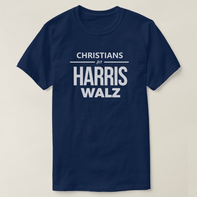 Camiseta Cristãos para Harris Walz (Frente do Design)