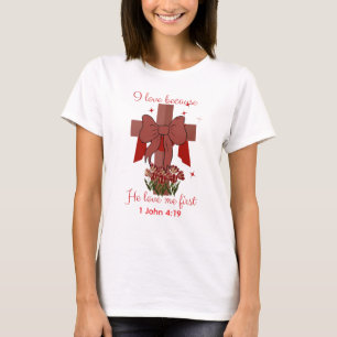 Camiseta Cristian Coquette cruz versículo da Bíblia Dia dos