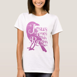 Camiseta Cristian Pastel Góthico Jesus Ama Seus Corvos 