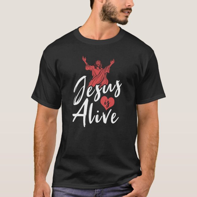 Camiseta Cristianismo católico-Bíblia Jesus é Ali (Frente)