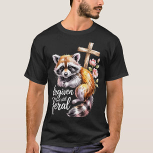 Camiseta Cristianismo de Guaxinim Feral Mas Perdoado Citaçã