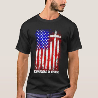 Camiseta Cristianismo Patriótico Fé Amor Jesus aflito Fl