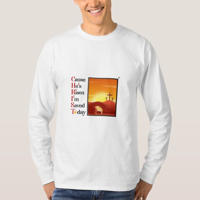 Camiseta Cristo Acrônimo de Mão Longa Masculina (Frente)