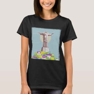 Camiseta Cristo da Favela do Poster de viagens Redentor
