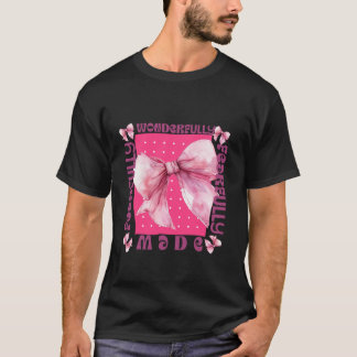 Camiseta Cristo de Bíblia cor-de-rosa com Arco Verso Jesus 