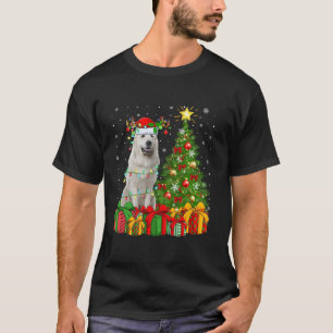 Camiseta Cristo de Cães com Papais noeis de Iluminação em Á