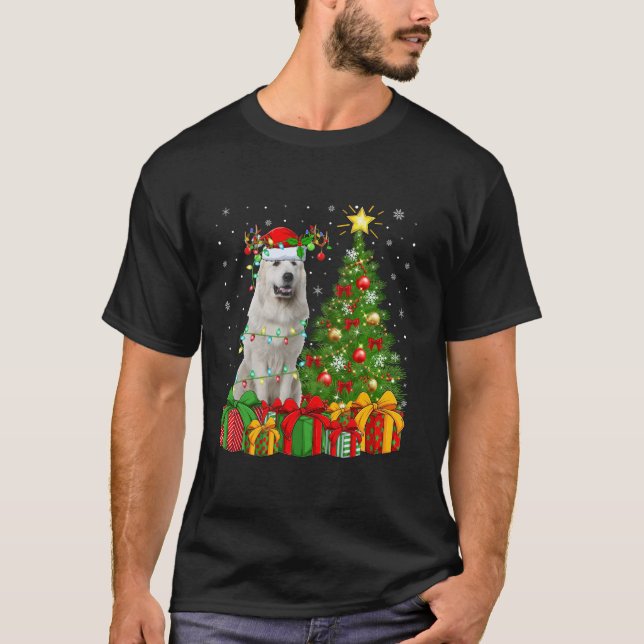 Camiseta Cristo de Cães com Papais noeis de Iluminação em Á (Frente)