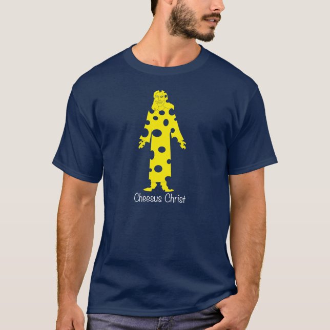 Camiseta Cristo de Cheesus (escuro) (Frente)