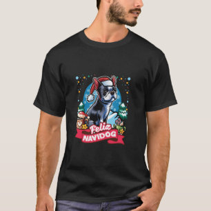 Camiseta Cristo de Feliz de Café de Boston Terrier Santa Cl