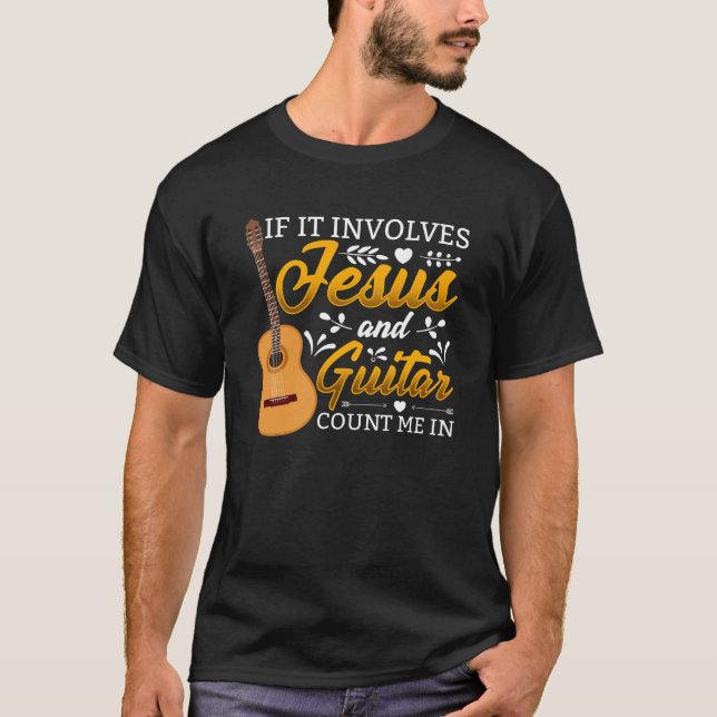 Camiseta Cristo de música do guitarrista Jesus (Frente)