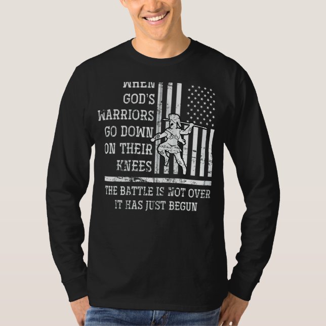Camiseta Cristo de Oração Patriótico dos Estados Unidos Sin (Frente)