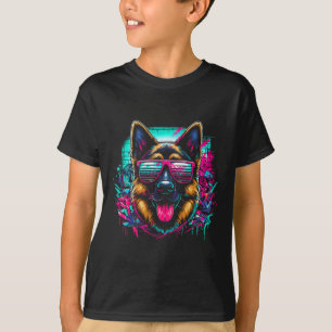 Camiseta Cristo do estilo de arte do Grafite de German shep