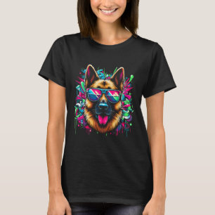 Camiseta Cristo do estilo de arte do Grafite de German shep