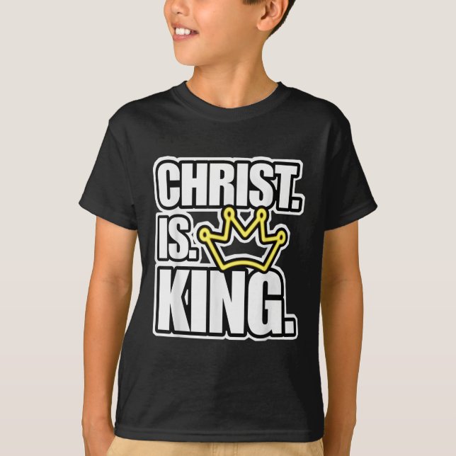 Camiseta Cristo É O Rei Coroa Jesus Amante Para Homens Cris (Frente)