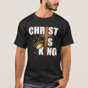 Camiseta Cristo é Rei Jesus é Rei Crucifixo Fé