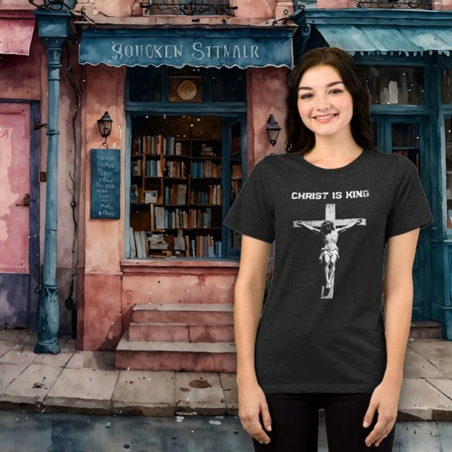 Camiseta Cristo é Rei Religioso (Criador carregado)