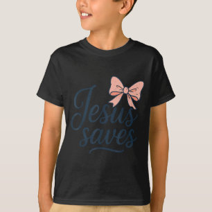 Camiseta Cristo Jesus Salva Arco Menina Cristã Criança Deus