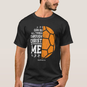 Camiseta Cristo me fortalece religioso cristão à mão