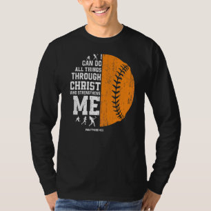 Camiseta Cristo me reforça cristão religioso Softbal