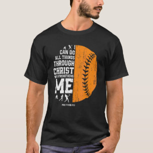 Camiseta Cristo me reforça cristão religioso Softbal