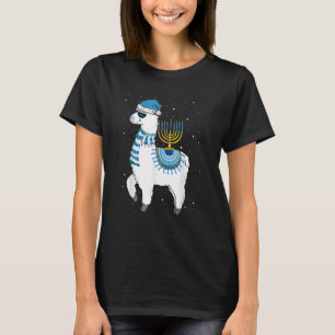 Camiseta Cristo Menorah Hanukkah Llama Cute Alpaca Chanukah