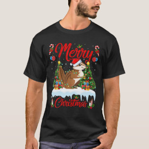 Camiseta Cristo Quokka Lover Xmas Lighting Santa Hat Quokka